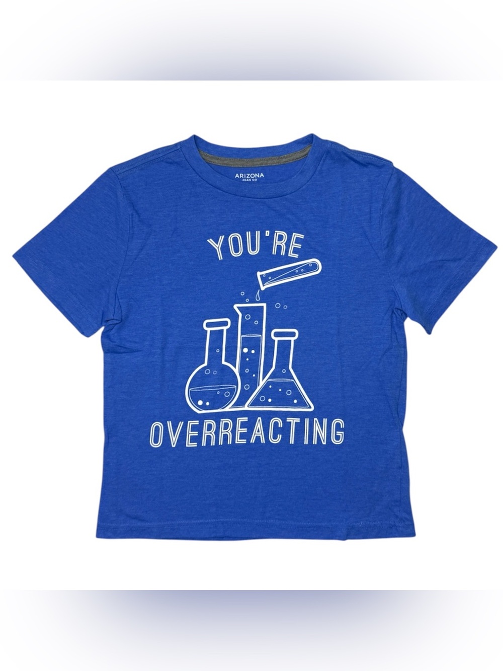 “You’re Overreacting” Science Humor Tee Shirt Blue S (8)